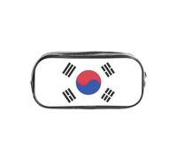 Unkhtt Astuccio trasparente con stampa bandiera della Repubblica di Corea per bambini studenti ragazzi ragazze cancelleria organizzatore trasparente