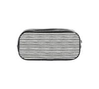 Unkhtt Astuccio trasparente per matite con stampa a righe e inchiostro e oro per bambini, studenti, ragazzi e ragazze, organizer trasparente per cancelleria