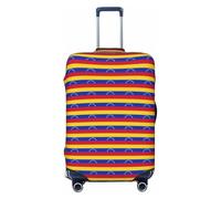 Unkhtt Bandiera del Venezuela Stampa Valigie Copertura Elastica Protezione Dei Bagagli per Hard Soft Shell Valigie Viaggio, Nero , L, Bagaglio a mano