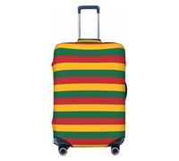 Unkhtt Bandiera della Lituania Stampa Valigie Copertura Elastica Protezione Dei Bagagli per Hard Soft Shell Valigie Viaggio, Nero , XL, Bagaglio a mano
