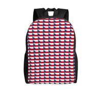 Unkhtt Bandiera della Repubblica Ceca Stampa Elegante Unisex Grande Capacità Zaino Per Lavoro Viaggi Campeggio Avventure All'aperto