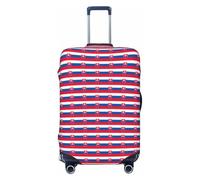 Unkhtt Bandiera della Slovacchia stampa valigia copertura elastica bagagli Protector per valigie rigide Soft Shell viaggio, Nero , XL, Bagaglio a mano