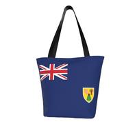 Unkhtt Bandiera delle Isole Turks e Caicos Stampa Multi-Scena Borsa a tracolla Beach Tote Versatile Trasportare Escursionismo Shopping Vacanze Abbigliamento