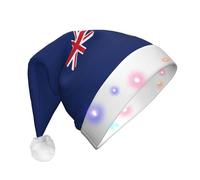 Unkhtt Bandiera delle Isole Turks e Caicos Stampa Unisex Cappello di Natale Luminoso Festa Decorazione Accessorio Per Capodanno Cappello di Natale