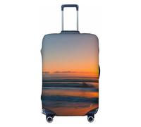 Unkhtt Bella copertura per valigie con stampa di oceano e alba, protezione elastica per valigie da viaggio, Nero , L, Bagaglio a mano