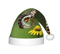Unkhtt Bella farfalla incandescente 1 stampa bambini cappello di Natale inverno festa di Natale copricapo Natale Capodanno vacanze celebrazioni