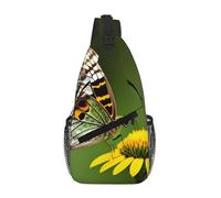 Unkhtt Bella farfalla incandescente 1 stampa borsa a tracolla per uomini e donne per viaggi quotidiani escursionismo corsa all'aperto