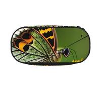 Unkhtt Bella farfalla incandescente 1 stampa grande capacità matita penna sacchetto studenti doppia zip scuola cancelleria trucco stoccaggio, Nero , Taglia unica, Organizer per borse