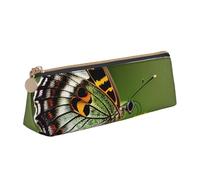 Unkhtt Bellissimo astuccio triangolare con stampa di farfalle incandescenti, grande capacità, per penne e astucci per studenti e scuole universitarie, bianco, Taglia unica