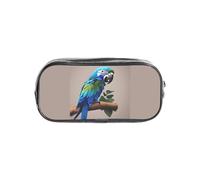 Unkhtt Blue Parrot Abbracciare 1 Stampa Trasparente Astuccio per Bambini Studenti Ragazzi Ragazze Cancelleria Organizer Trasparente