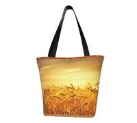 Unkhtt Borsa a tracolla multi-scena con stampa campo di grano borsa da spiaggia versatile portare escursionismo shopping vacanza usura
