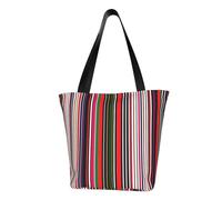 Unkhtt Borsa a tracolla multi-scena con stampa verticale a righe colorate Borsa da spiaggia Versatile Trasportare Escursionismo Shopping Abbigliamento Vacanza