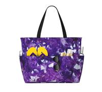 Unkhtt Borsa da viaggio comoda con stampa a diamante rosa con cristalli (3) accessorio elegante per vacanze estive picnic campeggio