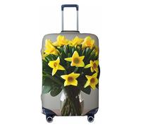 Unkhtt Bouquet di narcisi 1 copertura elastica per valigie da viaggio con stampa, Nero , S, Bagaglio a mano