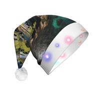 Unkhtt Cappello natalizio unisex con stampa delle isole norvegesi, accessorio decorativo per feste e feste di Capodanno