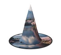 Unkhtt Cappello per adulti con stampa del paesaggio del Monte Fuji del Giappone per feste di Carnevale Cosplay Costume comodo per copricapo