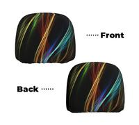 Unkhtt Colorful Lines Art Print 2 Pz Auto Poggiatesta Copre Comfort Style Morbido Cuscino Sedile per Auto Accessori