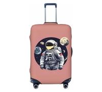 Unkhtt Copertura elastica per valigie da viaggio con stampa astronauta sulla luna 1, Nero , S, Bagaglio a mano