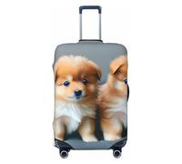 Unkhtt Copertura elastica per valigie da viaggio con stampa di cuccioli di Pomerania e punto 1, Nero , L, Bagaglio a mano