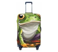 Unkhtt Copertura elastica per valigie da viaggio con stampa di rane in stile cartone animato, Nero , S, Bagaglio a mano