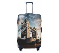Unkhtt Copertura elastica per valigie da viaggio con stampa storica Old Tower Bridge Londra, Nero , L, Bagaglio a mano