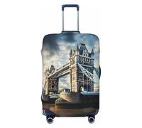 Unkhtt Copertura elastica per valigie da viaggio con stampa storica Old Tower Bridge Londra, Nero , S, Bagaglio a mano