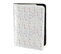 Unkhtt Custodia a portafoglio colorata disegnata a mano con frecce in stile boho, 14 cm, per passaporto, da viaggio, per uomini e donne, compatta e sicura, Nero , Taglia unica