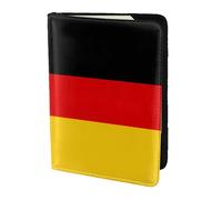 Unkhtt Custodia a portafoglio per passaporto da viaggio con bandiera tedesca, 14 cm, per uomini e donne, compatta e sicura, Nero , Taglia unica
