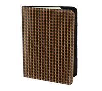 Unkhtt Custodia a portafoglio per passaporto da viaggio con stampa ananas da 14 cm, per uomini e donne, compatta e sicura, Nero , Taglia unica