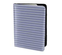 Unkhtt Custodia a portafoglio per passaporto da viaggio da 14 cm, a righe, per uomini e donne, compatta e sicura, Nero , Taglia unica