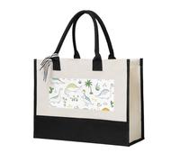 Unkhtt Dinosauro che cammina la stampa delle donne della tela Tote Bag regalo grande capacità per i sacchetti della spesa di viaggio della