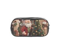 Unkhtt Divertente astuccio trasparente con stampa natalizia per bambini, studenti, ragazzi e ragazze, organizer trasparente per cancelleria