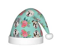 Unkhtt Divertente cappello di Natale per bambini con stampa di cane inglese invernale per feste di Natale, capodanno, celebrazioni