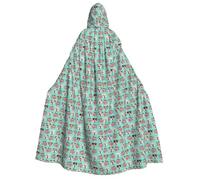 Unkhtt Divertente mantello con cappuccio per adulti con stampa di cane inglese per cosplay, feste in maschera, carnevale, costumi