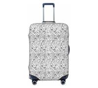Unkhtt Elegante copertura per valigie con stampa di una folla di pinguini, protezione elastica per valigie da viaggio, Nero , M, Bagaglio a mano