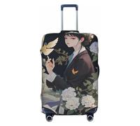 Unkhtt Gardenia - Copertura elastica per valigie da viaggio con stampa di fiori e uccelli, Nero , M, Bagaglio a mano