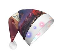 Unkhtt Giappone Monte Fuji Paesaggio Stampa Uomini Donne Led Cappello di Natale Babbo Natale Per Capodanno E Natale Festa Festa Accessorio