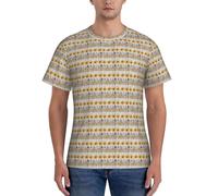Unkhtt Girasoli su legno Stampa T-shirt Manica Corta Palestra Uomini Traspirante Confortevole Abbigliamento quotidiano Casual Estate, Nero , XL
