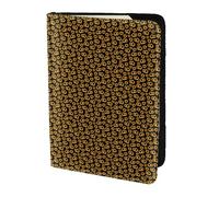 Unkhtt Golden Sunflowers Print - Custodia a portafoglio da viaggio per passaporto, 14 cm, per uomini e donne, compatta e sicura, Nero , Taglia unica