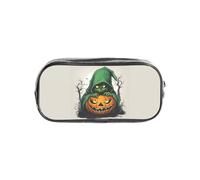 Unkhtt Green Ghost Horror Halloween Pumpkin 1 Stampa Trasparente Astuccio per Bambini Studenti Ragazzi Ragazze Cancelleria Organizer Trasparente