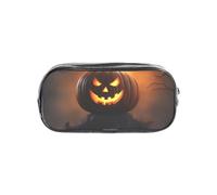 Unkhtt Halloween Ghost Pumpkin 1 Stampa Trasparente Astuccio per Bambini Studenti Ragazzi Ragazze Cancelleria Organizer Trasparente