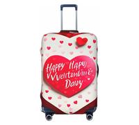 Unkhtt Happy Valentine's Day - Copertura elastica per valigie da viaggio con stampa di San Valentino, Nero , S, Bagaglio a mano