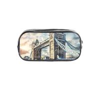 Unkhtt Historic Old Tower Bridge London Print - Astuccio trasparente per bambini, studenti, ragazzi e ragazze, organizer per cancelleria trasparente