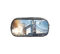 Unkhtt Historic Old Tower Bridge London Print - Astuccio trasparente per bambini, studenti, ragazzi e ragazze, organizer per cancelleria trasparente