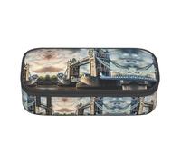 Unkhtt Historic Old Tower Bridge London Print Student Pencil Case 20,3 x 5,1 x 9,4 cm astuccio per scuola ufficio viaggio portapenne, Nero , Taglia unica