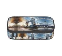 Unkhtt Historic Old Tower Bridge London Print Student Pencil Case 20,3 x 5,1 x 9,4 cm astuccio per scuola ufficio viaggio portapenne, Nero , Taglia unica