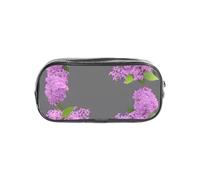 Unkhtt Incorniciatura fiori lilla in fiore stampa trasparente astuccio per bambini studenti ragazzi ragazze cancelleria organizzatore trasparente