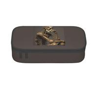 Unkhtt Interessante Scheletro Stampa Studente Matita Caso 8.3 X 2 X 9.4cm Matita Pouch Scuola Ufficio Viaggio Penna Bag, Nero , Taglia unica