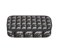 Unkhtt Interessante Scheletro Stampa Studente Matita Caso 8.3 X 2 X 9.4cm Matita Pouch Scuola Ufficio Viaggio Penna Bag, Nero , Taglia unica