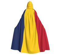 Unkhtt Mantello con cappuccio con bandiera del Ciad, per adulti, per feste in maschera, carnevale, cosplay, feste in maschera